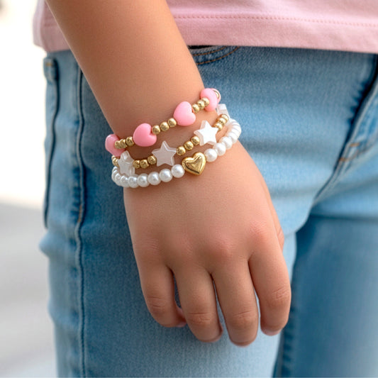 FAO Schwarz - Charm Squad Hearts & Stars Bracelet Set - Fashion Activity and Roleplay