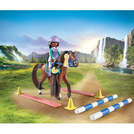 Playmobil - Equestrian Jumping Arena with Zoe and Blaze Playset - Preschool