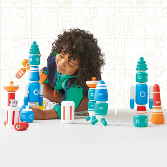 FAO Schwarz - Galaxy Glow Space Blocks Construction Set - Preschool