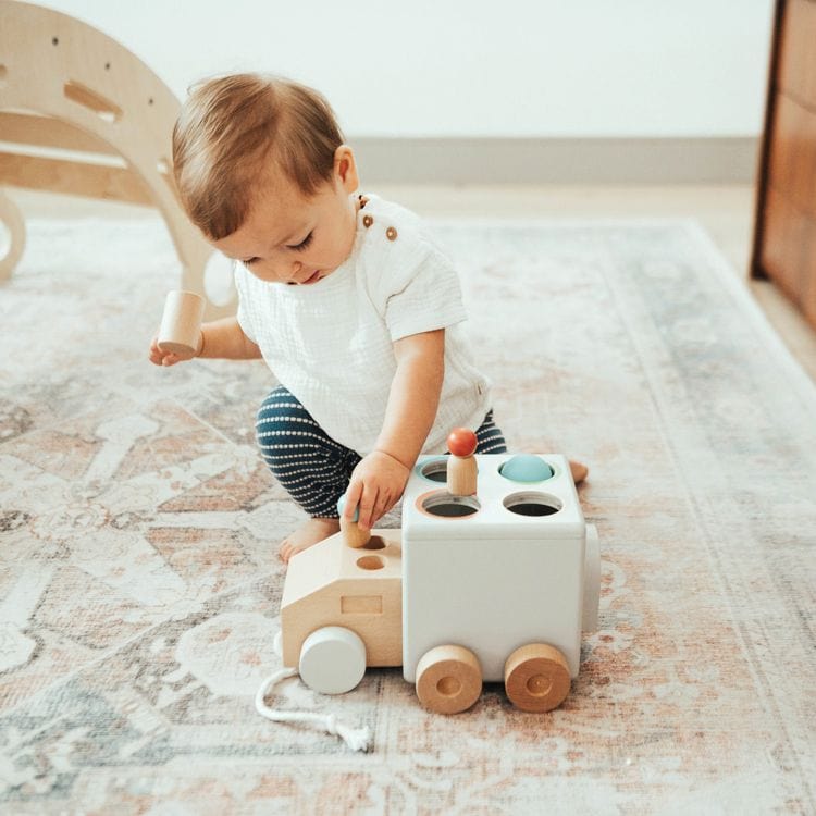 Wonder & Wise - Hammer Time Wood Pull Toy - Infants
