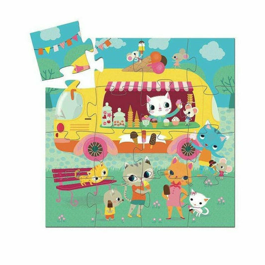 Djeco - Ice Cream Truck Mini Jigsaw Puzzle - Puzzles