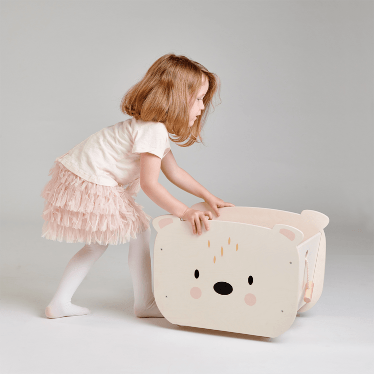 Tender Leaf Toys - Pull Along Bear Cart - Room Decor