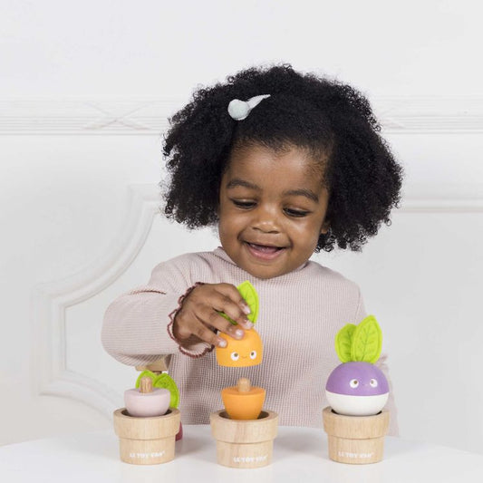 Le Toy Van - Stacking Wooden Veggies - 9 Pieces - Infants