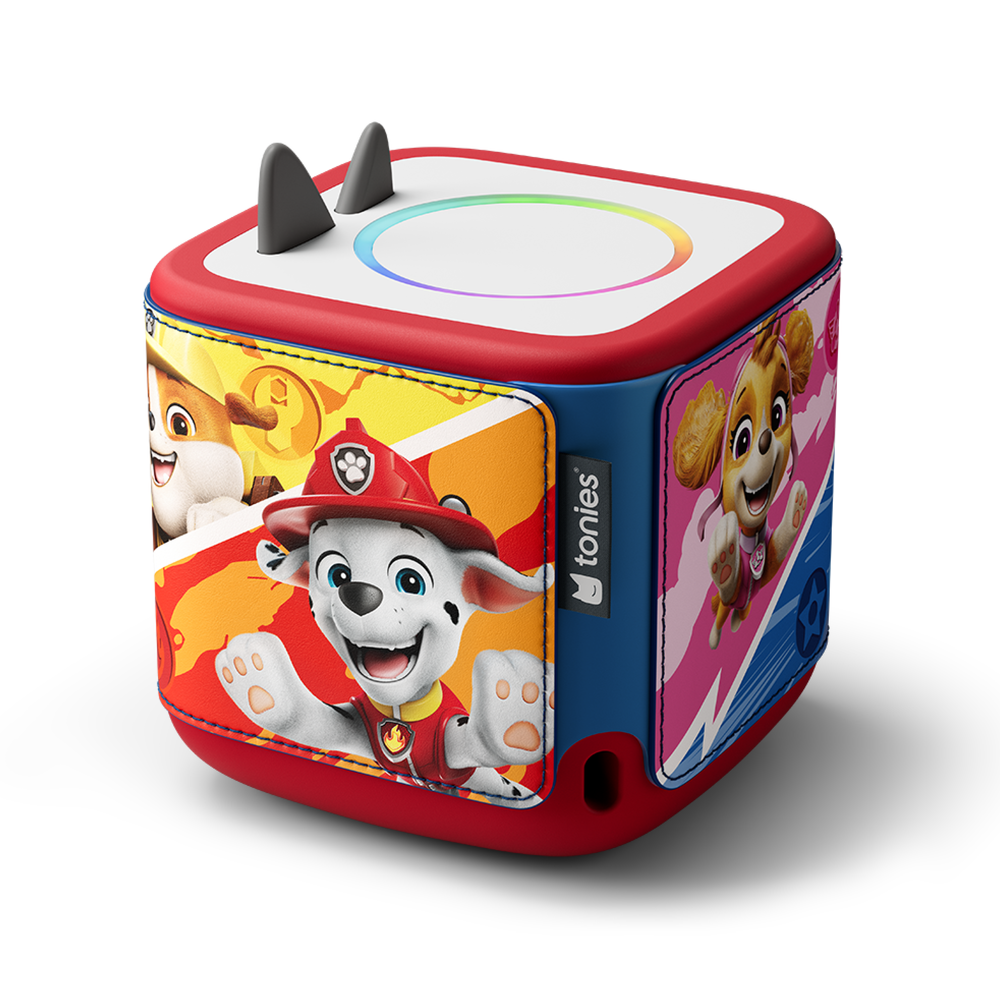 Tonies - Tonies PAW Patrol Toniebox 2 Bundle with Tonieplay Game, Sleeve and 4 Tonies - Sunset Red - Electronics