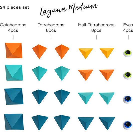 Trido - Trido Laguna Medium Magnet Building Set - 24 Pieces - Preschool