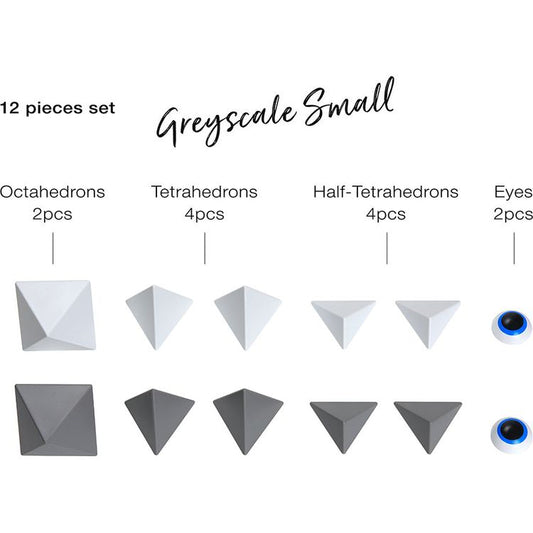 Trido - Trido Monochromatic Small Magnet Building Set - 12 Pieces - Preschool