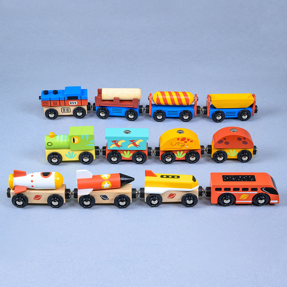 Mentari - Wood Trains Bundle - Preschool