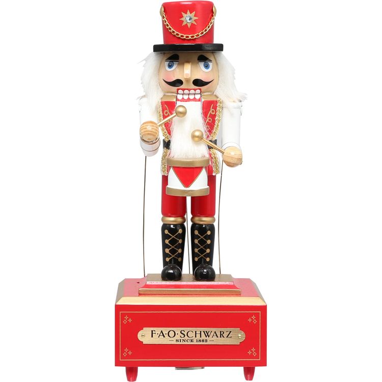 FAO Schwarz - 12 Inch Musical Wooden Nutcracker Prince - Holiday