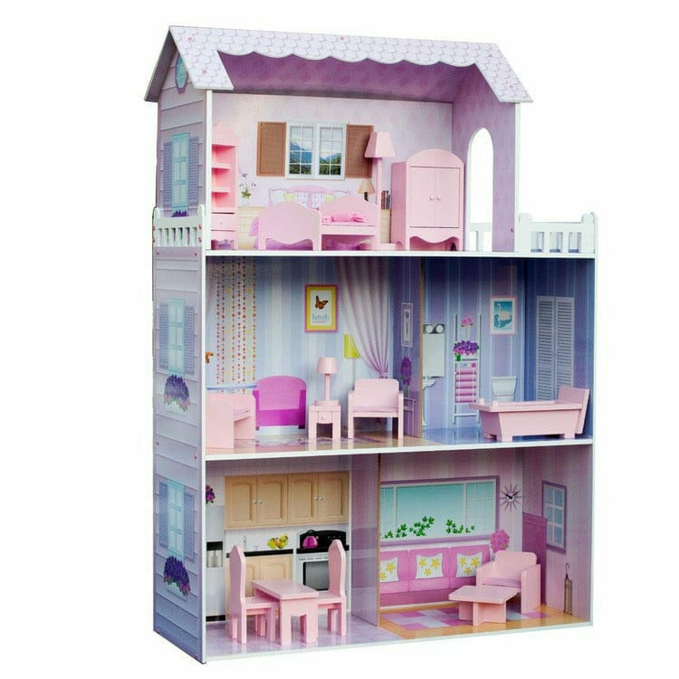 Teamson Kids - 12" Pink Dreamland Tiffany Dollhouse - Preschool