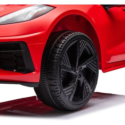 Freddo - 12V Corvette C8 1-Seater Ride On Car - Red - Outdoor