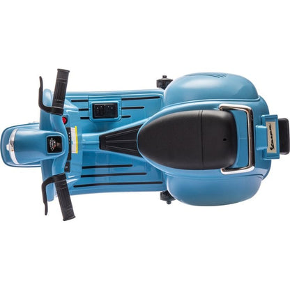 Freddo - 12V Vespa Electric Ride-On Scooter - Blue - Outdoor