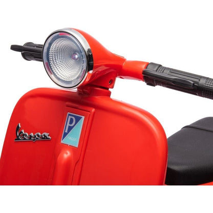 Freddo - 12V Vespa Electric Ride-On Scooter - Red - Outdoor