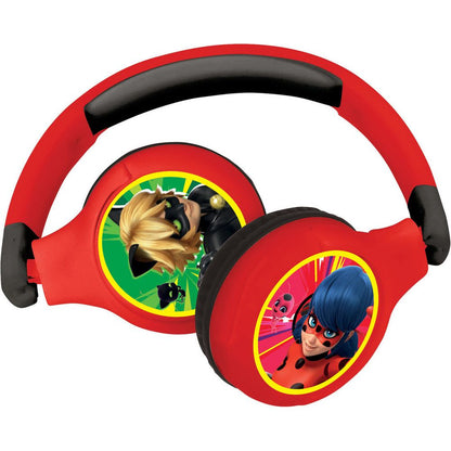 Miraculous - 2 in 1 Bluetooth & Wired Foldable Headphones - Preschool