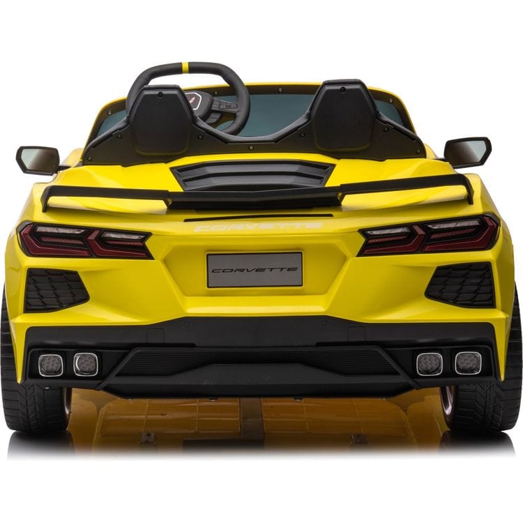 Freddo - 24V Chevrolet Corvette C8 2 Seater Ride on - Yellow - Outdoor