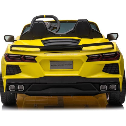 Freddo - 24V Chevrolet Corvette C8 2 Seater Ride on - Yellow - Outdoor