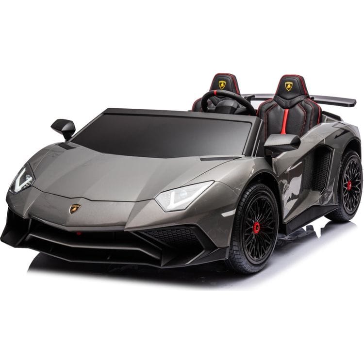 Freddo - 24V Lamborghini Aventador 2 Seater Ride on Car for Kids - Grey - Outdoor