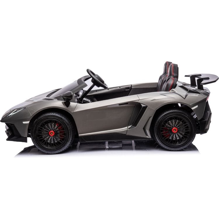 Freddo - 24V Lamborghini Aventador 2 Seater Ride on Car for Kids - Grey - Outdoor