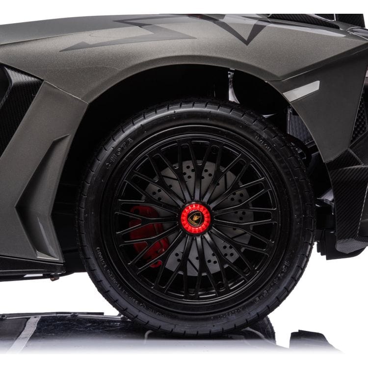 Freddo - 24V Lamborghini Aventador 2 Seater Ride on Car for Kids - Grey - Outdoor