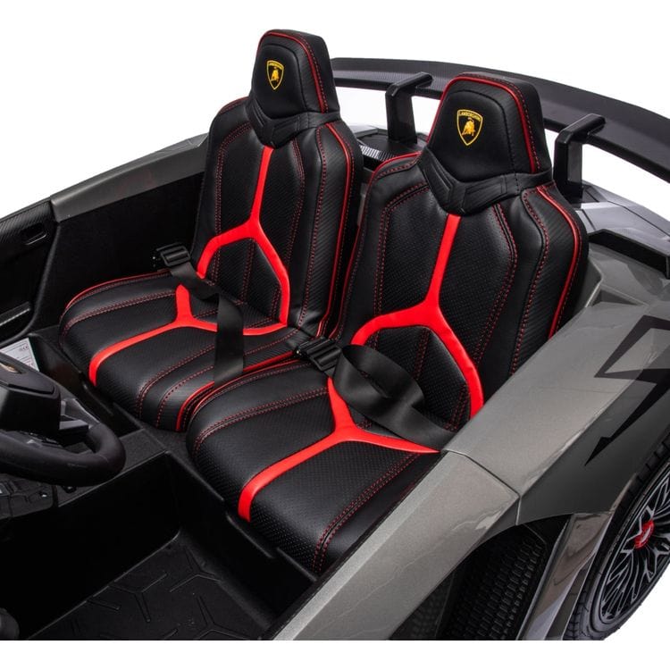 Freddo - 24V Lamborghini Aventador 2 Seater Ride on Car for Kids - Grey - Outdoor