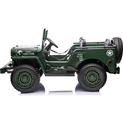 Freddo - 24V Military Jeep 3-Seater Electric Ride On - Outdoor