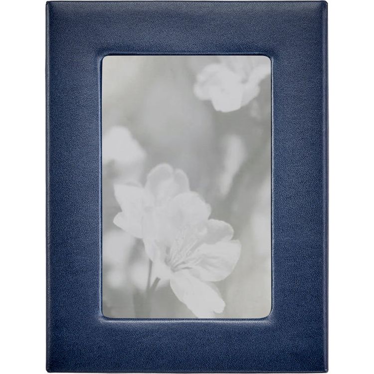 Graphic Image - 4" x 6" Leather Studio Frame - Navy Blue - Trend Accessories