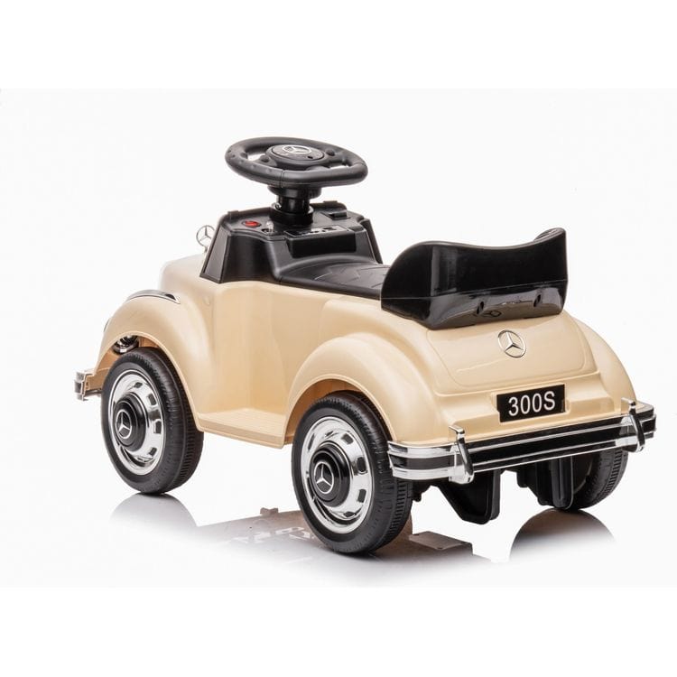 Freddo - 6V Mercedes Benz 300S 1-Seater Mini Ride On Car - Beige - Outdoor