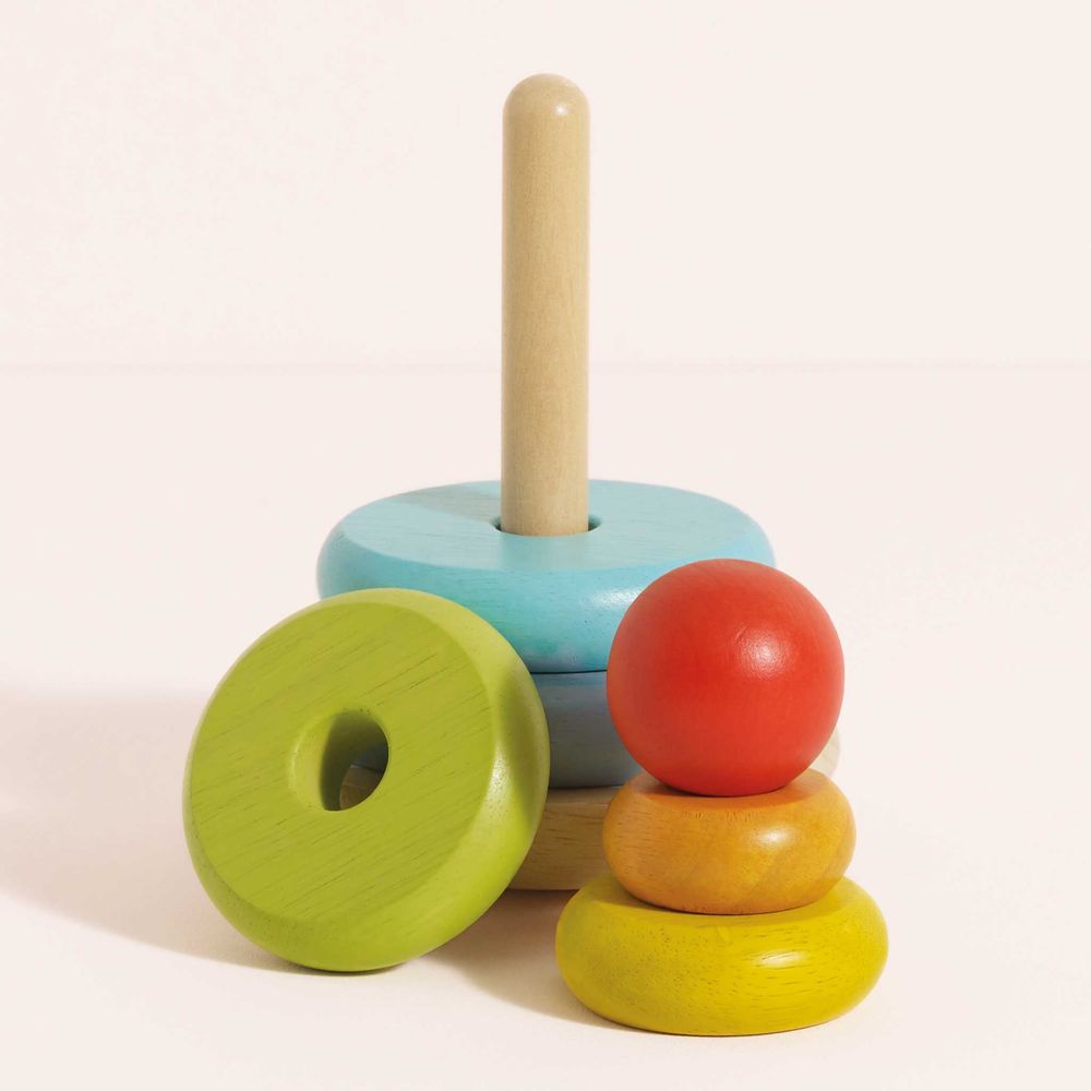 Le Toy Van - 7 Piece Rainbow Stacking Tower - Infants