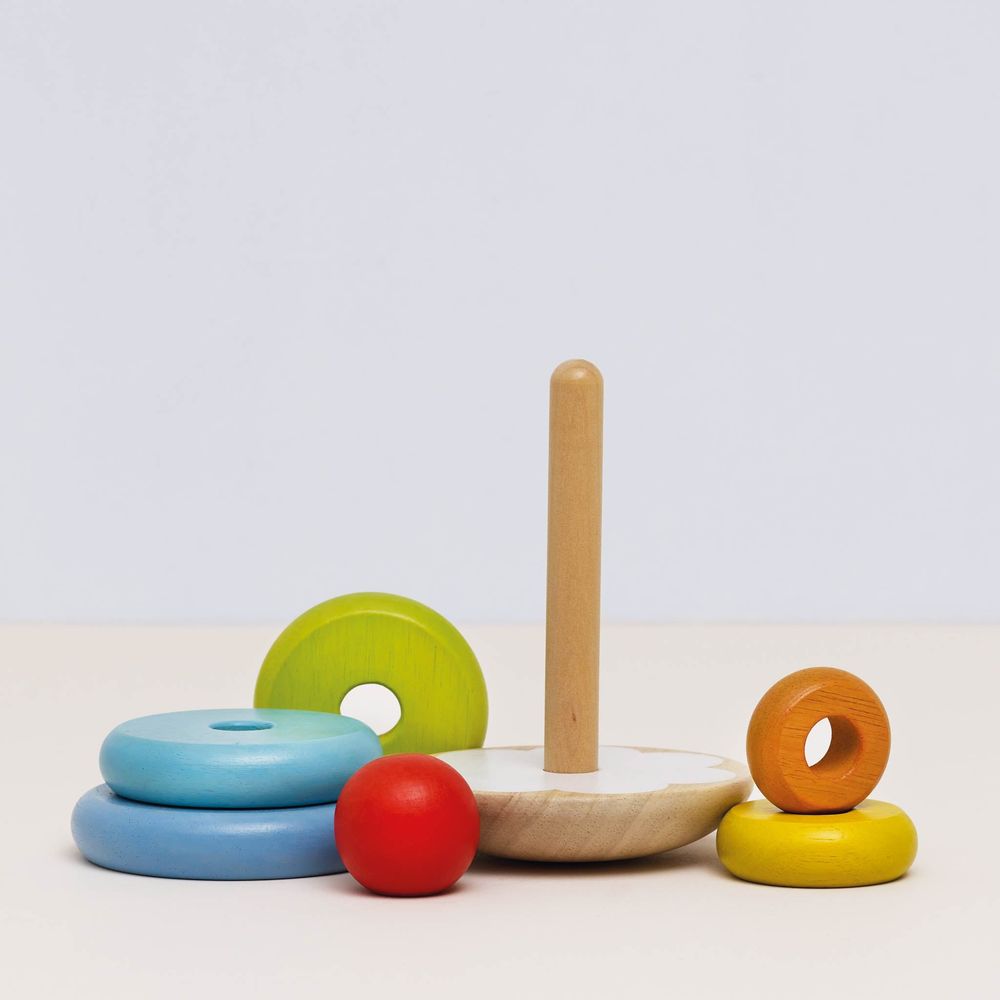 Le Toy Van - 7 Piece Rainbow Stacking Tower - Infants