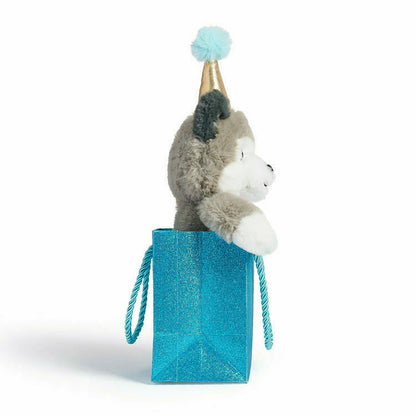 FAO Schwarz - 8" Plush Party Husky in a Bag - Plush