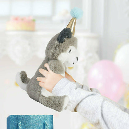 FAO Schwarz - 8" Plush Party Husky in a Bag - Plush