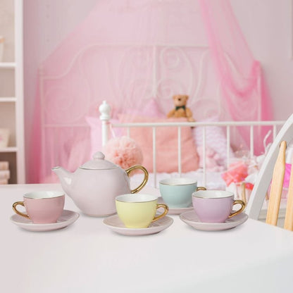 FAO Schwarz - 9-Piece Hand-Glazed Ceramic Tea Party Set - Preschool
