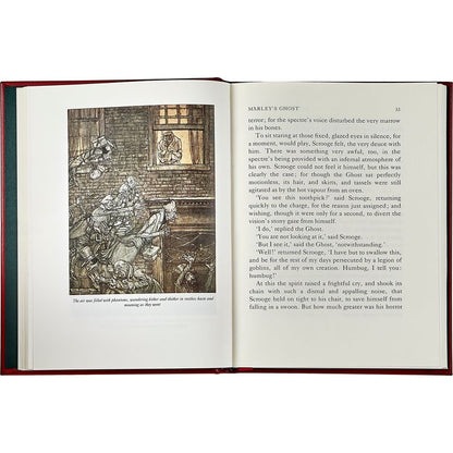 Graphic Image - A Christmas Carol Book in Red Bonded Leather - Books