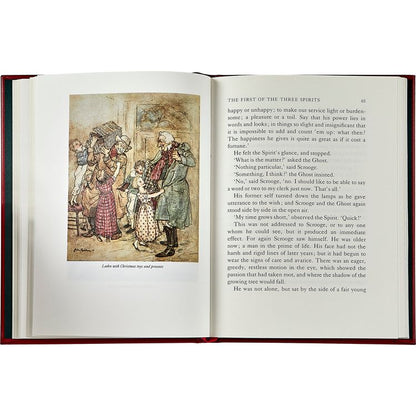 Graphic Image - A Christmas Carol Book in Red Bonded Leather - Books