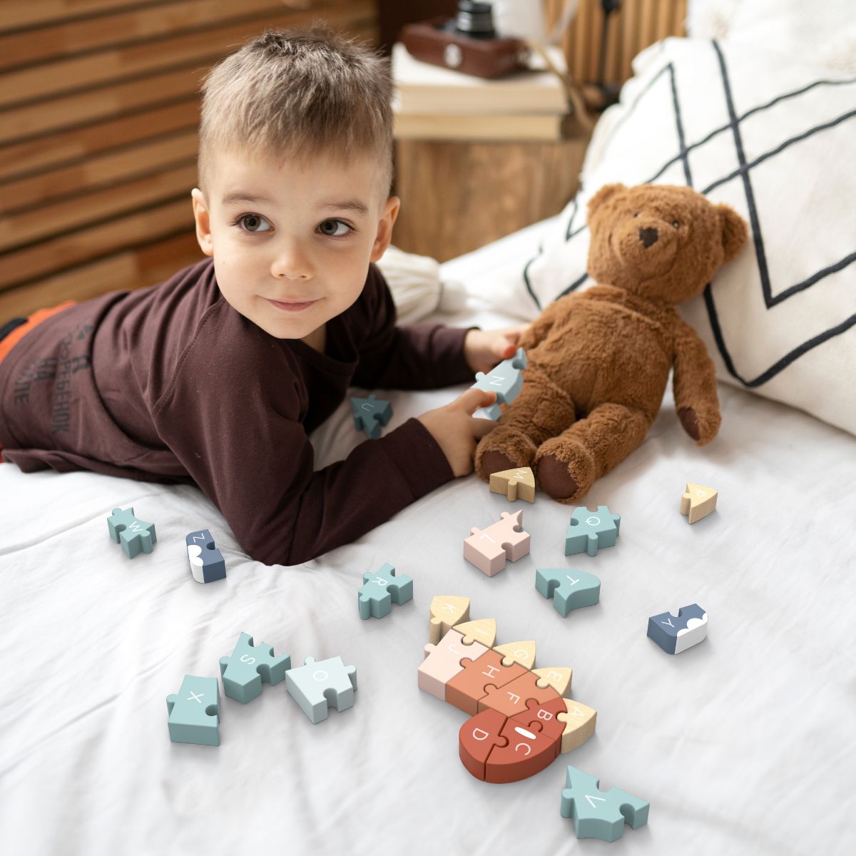 Speedy Monkey - ABC Dino Puzzle - Puzzles