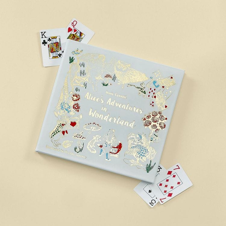 Graphic Image - "Alice's Adventures in Wonderland" Book in Ice Bonded Leather - Books