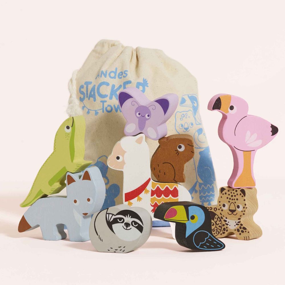 Le Toy Van - Andes Stacking Animals & Bag - Infants