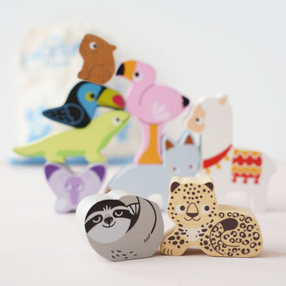 Le Toy Van - Andes Stacking Animals & Bag - Infants