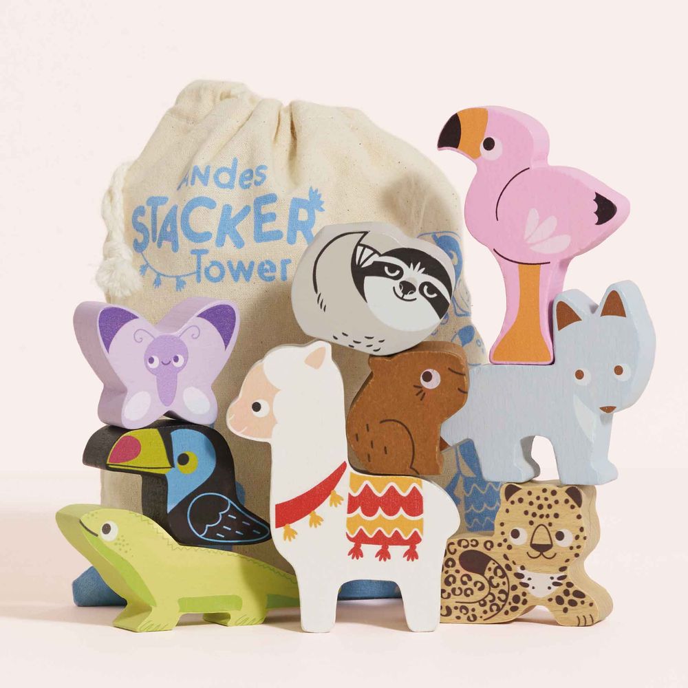 Le Toy Van - Andes Stacking Animals & Bag - Infants