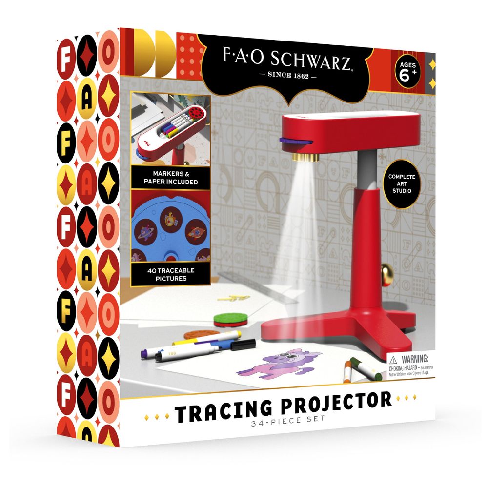 FAO Schwarz - Art Tracing Projector 34-Piece Set - Creativity