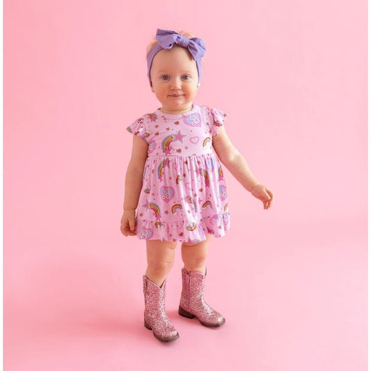 Posh Peanut - Barbie Star Power - Cap Sleeve Ruffled Bodysuit Dress - World of Barbie