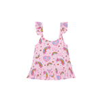 Posh Peanut - Barbie Star Power - Flutter Sleeve Ruffle Crop Top - World of Barbie