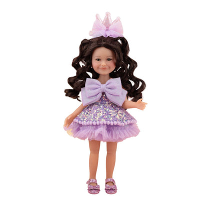 Ruby Red Fashion Friends - Birthday Siblies Doll - Tan Skin, Purple Dress - Dolls