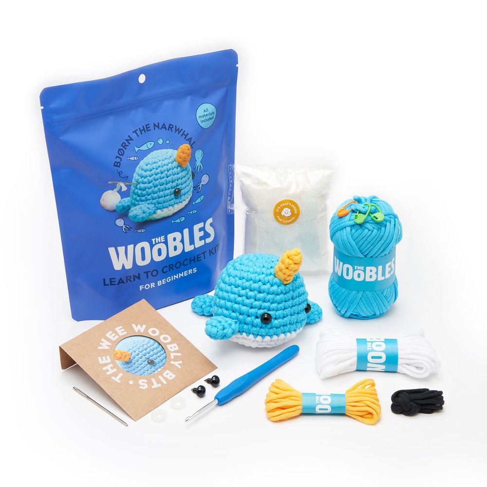The Woobles - Bjørn the Narwhal Learn to Crochet Kit - Creativity