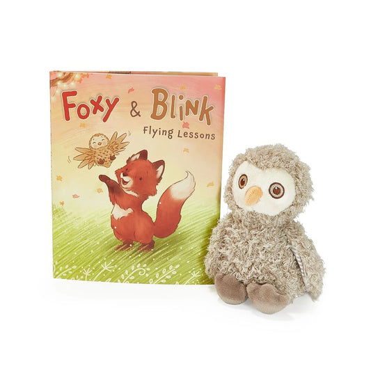 Bunnies By The Bay - Blink Owl Plush & Flying Lessons Book Bundle - Infants