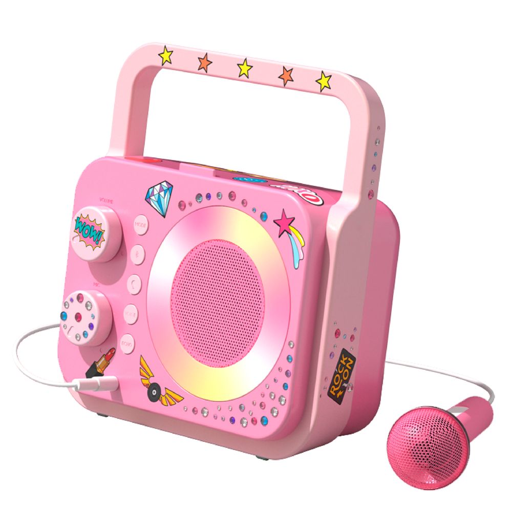 FAO Schwarz - Bluetooth Portable Karaoke Station with Microphone - Music