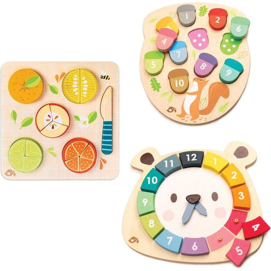 Tender Leaf Toys - Bright Minds Math Collection of Wood Toys - Preschool