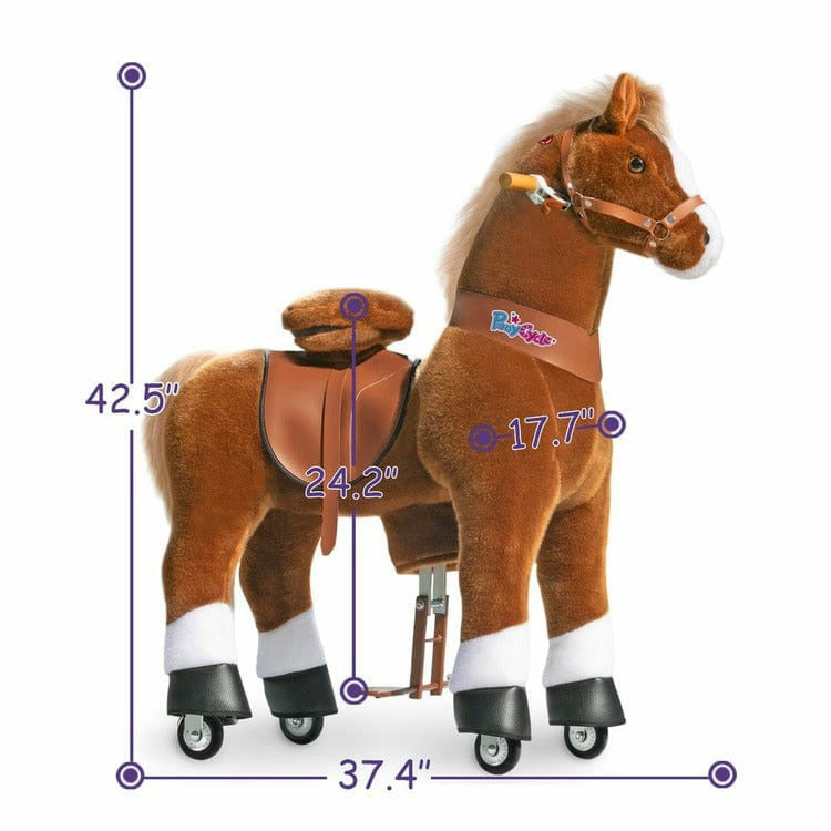 PonyCycle, Inc. - Brown Model U Ride-On Horse - 7+ Years - Preschool