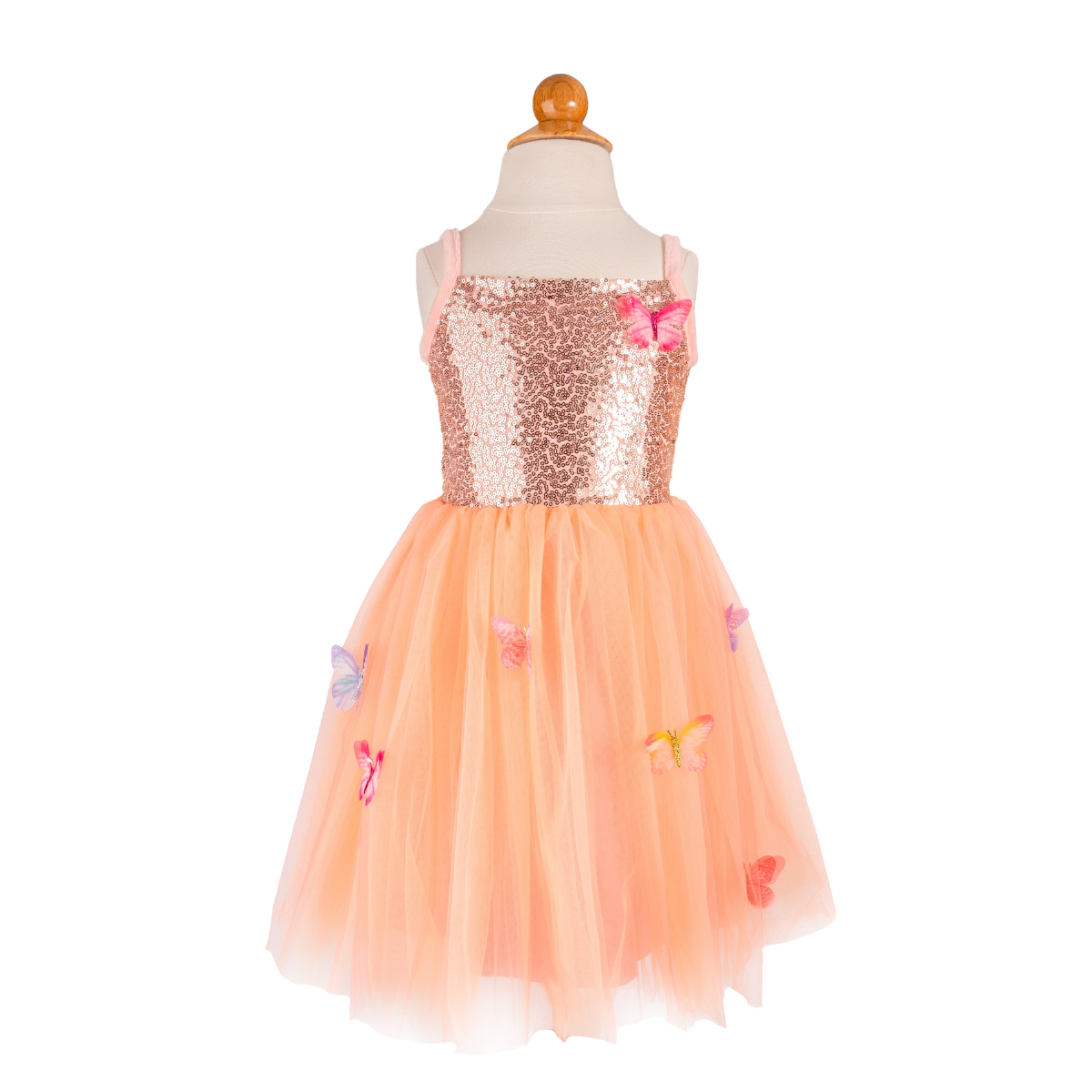 Great Pretenders - Butterfly Bliss Dress, Peach - Size 3-4 Years - Dress up