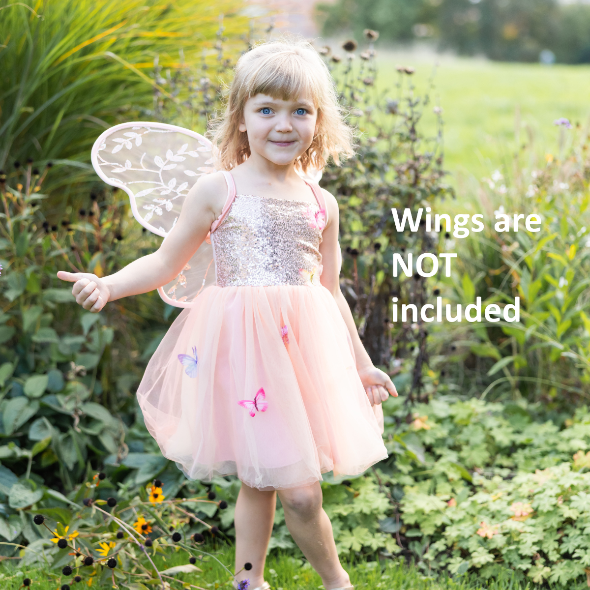 Great Pretenders - Butterfly Bliss Dress, Peach - Size 3-4 Years - Dress up