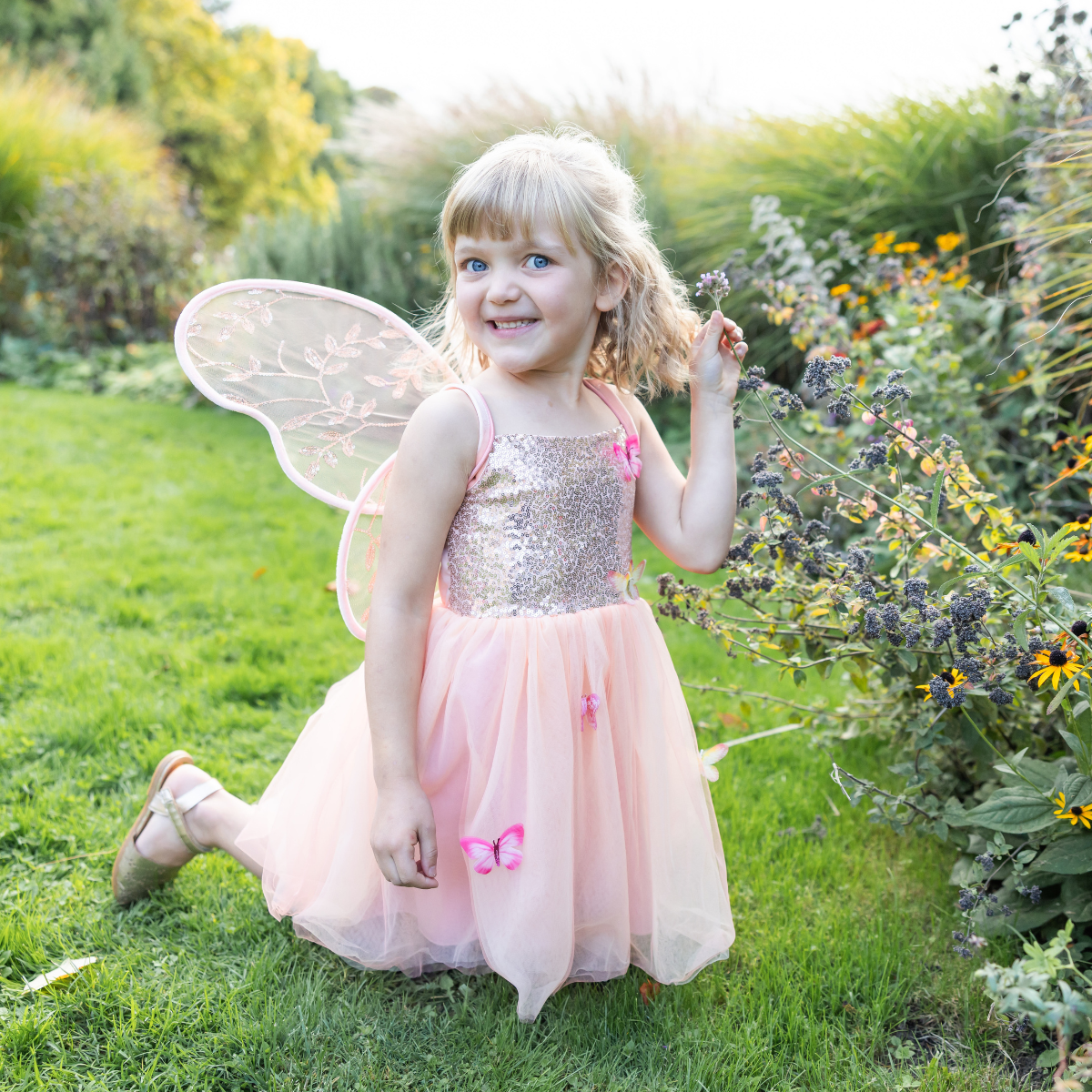 Great Pretenders - Butterfly Bliss Dress, Peach - Size 3-4 Years - Dress up